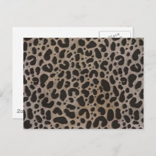 Leopard Print Postkarte (Vorne/Hinten)