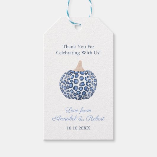 Leopard Print Pumpkin Showdusche Vielen Dank für I Geschenkanhänger (Vorderseite)