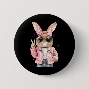 Leopard Print Rabbit Bunny Blasblase Gum East Button
