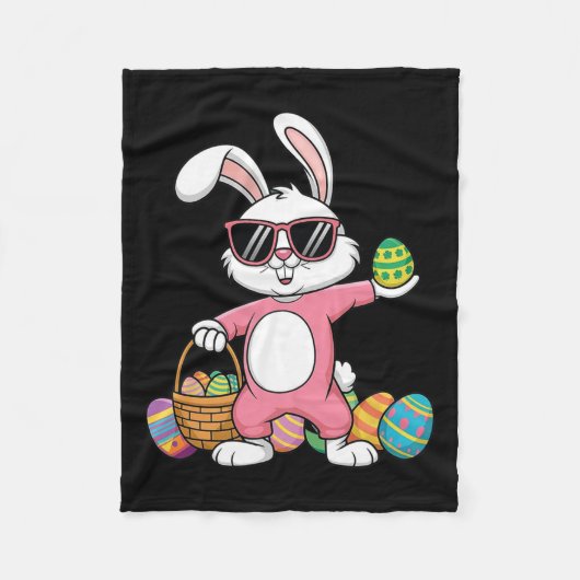 Leopard Print Rabbit Bunny Blasblase Gum East Fleecedecke (Vorderseite)