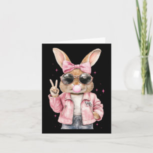 Leopard Print Rabbit Bunny Blasblase Gum East Karte