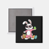 Leopard Print Rabbit Bunny Blasblase Gum East Magnet (Vorderseite/Rückseite)