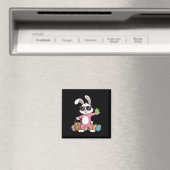 Leopard Print Rabbit Bunny Blasblase Gum East Magnet (In Situ (Geschirrspüler))