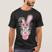 Leopard Print Rabbit Bunny Blasblase Gum East T-Shirt (Vorderseite)