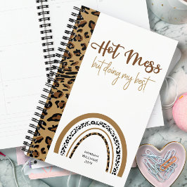 Leopard Print Rainbow Hot Mess Quote 2023 Planer