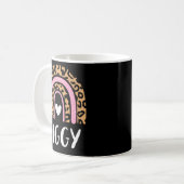 Leopard Print Rainbow Niedlich Mütter Day Funny Gi Kaffeetasse (Vorderseite Links)