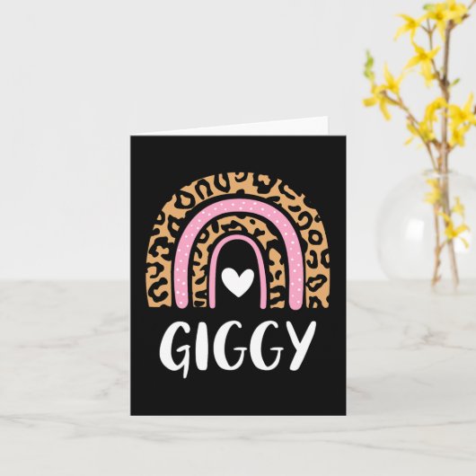 Leopard Print Rainbow Niedlich Mütter Day Funny Gi Karte (Gelbe Blume)