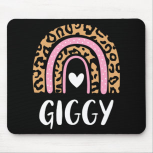 Leopard Print Rainbow Niedlich Mütter Day Funny Gi Mousepad