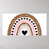 Leopard Print Rainbow Print Poster (Vorne)