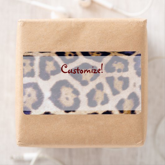 Leopard Print Real Fur Cat Muster Label (Insitu)