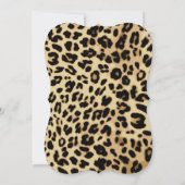 Leopard Print Red Bow Abschluss/Party Einladung (Rückseite)