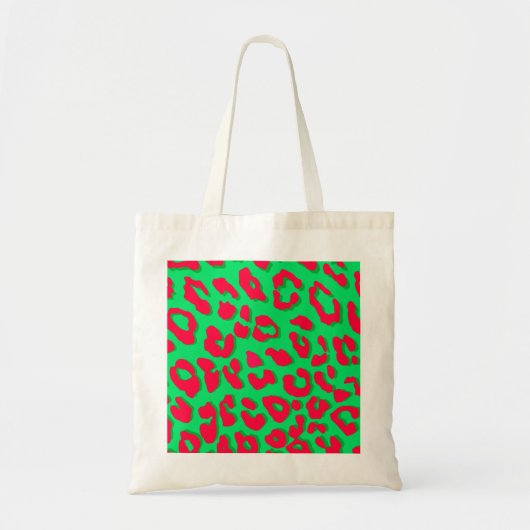 Leopard Print Red Green Tragetasche (Vorne)
