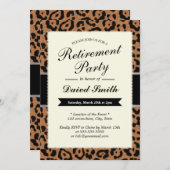 Leopard Print Retirement-Party Einladungen (Vorne/Hinten)