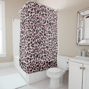 Leopard Print Retro Lila Bath Dusche Vorhang