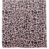 Leopard Print Retro Lila Bath Dusche Vorhang (Vorderseite)
