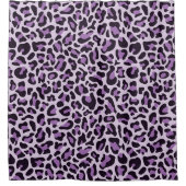 Leopard Print Retro Lila Bath Dusche Vorhang (Vorderseite)