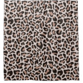 Leopard Print Retro Rose Gold Bath Duschvorhang (Vorderseite)