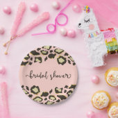 Leopard Print | Rosa | Brautparty Pappteller (Party)