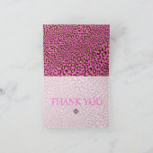 Leopard Print/rosa/Danke/benutzerdefiniertes Hinte Dankeskarte (Innenseite)