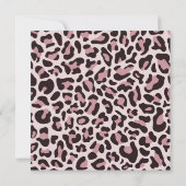 Leopard Print Rose Gold Wedding Einladungen (Rückseite)