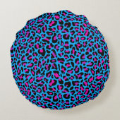 Leopard Print Round Cushion Rundes Kissen (Rückseite)