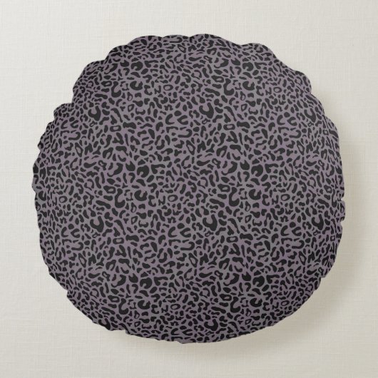 Leopard Print Round Cushion Rundes Kissen (Vorderseite)