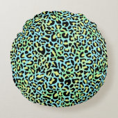 Leopard Print Round Cushion Rundes Kissen (Vorderseite)