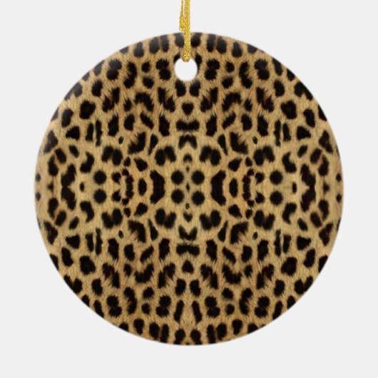 Leopard Print Round Ornament (Hinten)