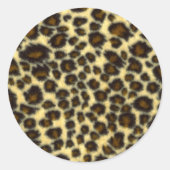 Leopard Print Round Stickers (Vorderseite)