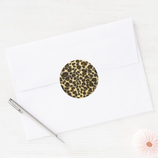 Leopard Print Round Stickers (Umschlag)