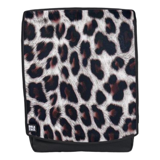 Leopard Print Rucksack (Vorderseite)
