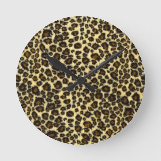 Leopard Print Runde Wanduhr (Vorderseite)