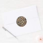 Leopard Print Runder Aufkleber (Umschlag)