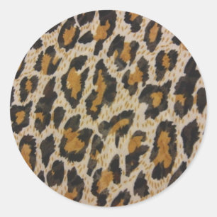 Leopard Print Runder Aufkleber