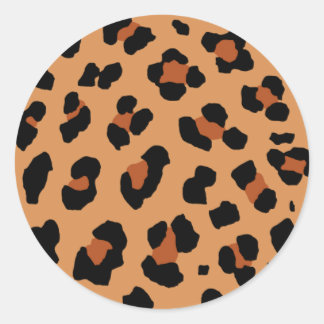 Leopard Print Runder Aufkleber