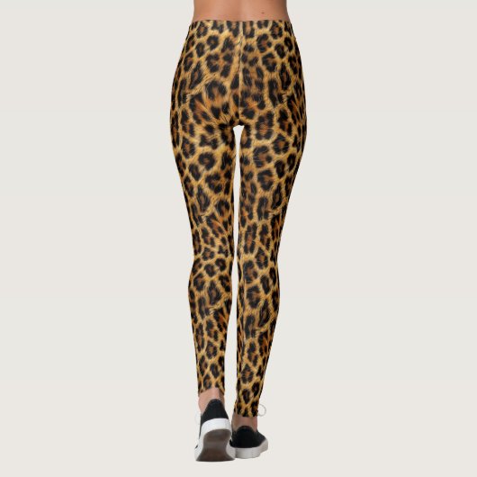 Leopard Print Safari ID1153 Leggings (Rückseite)