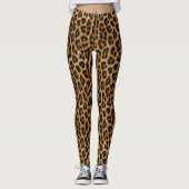 Leopard Print Safari ID1153 Leggings (Vorderseite)