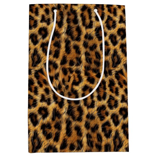 Leopard Print Safari Party ID1153 Mittlere Geschenktüte (Vorderseite)