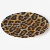 Leopard Print Safari Party Supplies ID1153 Pappteller (Schrägansicht)