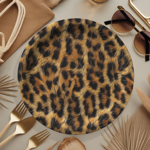 Leopard Print Safari Party Supplies ID1153 Pappteller