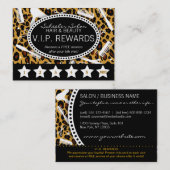 Leopard Print Salon Loyalität Treuekarte (Vorne/Hinten)