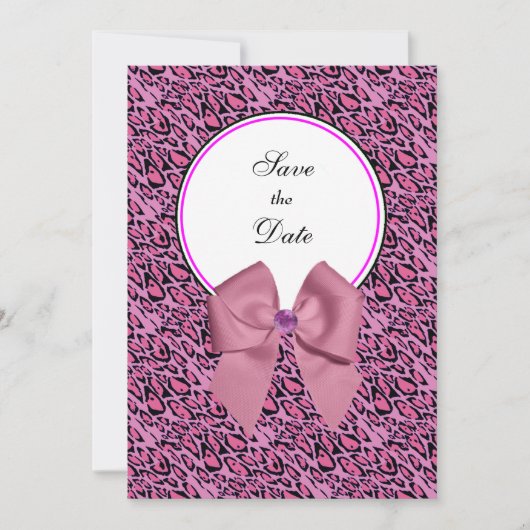 Leopard Print Save the Date (Vorderseite)