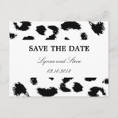 Leopard Print Save the Date Ankündigungspostkarte (Vorderseite)
