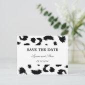 Leopard Print Save the Date Ankündigungspostkarte (Stehend Vorderseite)
