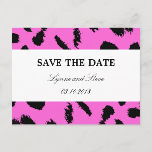 Leopard Print Save the Date Ankündigungspostkarte