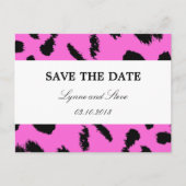 Leopard Print Save the Date Ankündigungspostkarte (Vorderseite)