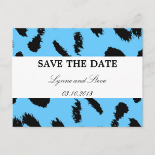 Leopard Print Save the Date Ankündigungspostkarte
