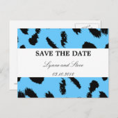 Leopard Print Save the Date Ankündigungspostkarte (Vorne/Hinten)