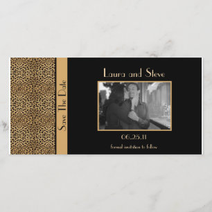 Leopard Print Save the Date Fotokarte