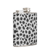 Leopard Print - Schatten von Grau Flachmann (Rechts)